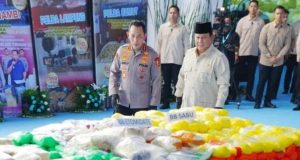 DISAKSIKAN PRABOWO, POLRI MUSNAHKAN 1,3 TON SABU DAN RATUSAN RIBU BUTIR EKSTASI: NILAI BARANG BUKTI CAPAI RP29,37 TRILIUN