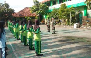Koramil 01/Kota Klaten Dorong Pembentukan Karakter Dan Kepemimpinan Pelajar MTs N 2 Klaten