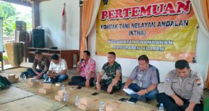 Sinergi Ketahanan Pangan, Bati Tuud Koramil Prambanan Hadiri Pertemuan KTNA Kecamatan Prambanan Klaten