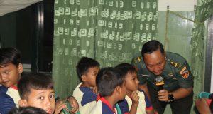 Semangat Bela Negara, SDN 2 Semangkak Kunjungi Kodim 0723/Klaten