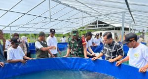 Babinsa Desa Joho Klaten Hadiri Launching Program Ketahanan Pangan Budidaya Lele Bioflok