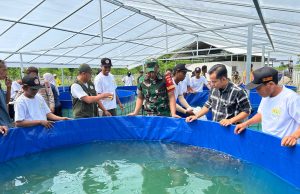 Babinsa Desa Joho Klaten Hadiri Launching Program Ketahanan Pangan Budidaya Lele Bioflok