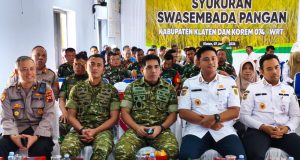 Dandim 0723/Klaten Ikuti Zoom Meeting Panen Raya Dan Pengumuman Swasembada Pangan Bersama Presiden RI