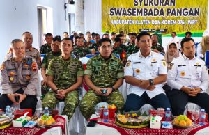 Dandim 0723/Klaten Ikuti Zoom Meeting Panen Raya Dan Pengumuman Swasembada Pangan Bersama Presiden RI