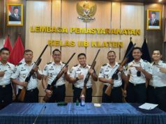 LAPAS KLATEN GELAR HARWAT SENJATA, DETEKSI DINI GANGGUAN KAMTIB DAN PERKUAT KEAMANAN