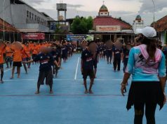 Warga Binaan Pemasyarakatan Lapas Klaten Ikuti Senam Rabu Pagi, Badan Sehat Pikiran Jernih.