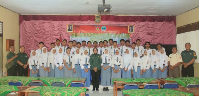 Kodim 0723/Klaten Sosialisasikan Penerimaan Bintara Dan Tamtama PK TNI AD TA 2026 Di SMA Negeri 1 Karangnongko