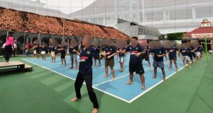 Lapas Klaten Gelar Senam Bersama Upaya Tingkatkan Kesehatan Dan Kemandirian Narapidana.