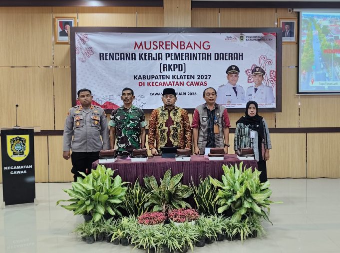 Danramil Cawas Hadiri Musrenbang RKPD Kabupaten Klaten Tahun 2027 Di Kecamatan Cawas
