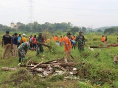 Kodim 0723/Klaten Hadiri Gerakan Klaten Asri Melalui Karya Bakti di Rowo Jombor