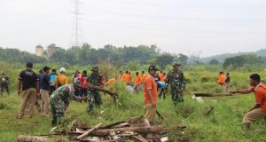 Kodim 0723/Klaten Hadiri Gerakan Klaten Asri Melalui Karya Bakti di Rowo Jombor