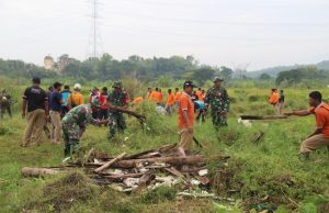 Kodim 0723/Klaten Hadiri Gerakan Klaten Asri Melalui Karya Bakti di Rowo Jombor