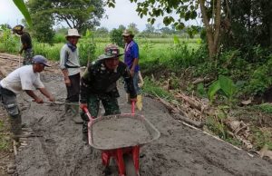 Di Bulan Ramadhan, Betonisasi TMMD Sengkuyung Tahap I TA 2026 Kodim 0723/Klaten Terus Dikerjakan
