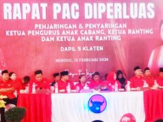 Partai Demokrasi Indonesia Perjuangan (PDIP) Dapil 5 Kabupaten Klaten Gelar Rapat PAC Diperluas.