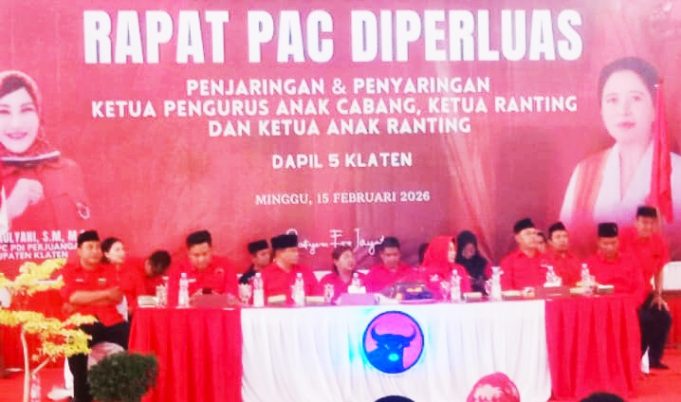 Partai Demokrasi Indonesia Perjuangan (PDIP) Dapil 5 Kabupaten Klaten Gelar Rapat PAC Diperluas.