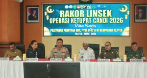 Rakor Linsek Operasi Ketupat 2026 Pengamanan Idul Fitri 1447 H Di Kabupaten Klaten Digelar