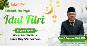 KEPALA BKPSDM KABUPATEN KUNINGAN MENGUCAPKAN SELAMAT HARI RAYA IDUL FITRI 1447 H
