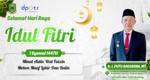 KEPALA DPUTR KABUPATEN KUNINGAN MENGUCAPKAN SELAMAT HARI RAYA IDUL FITRI 1447 H