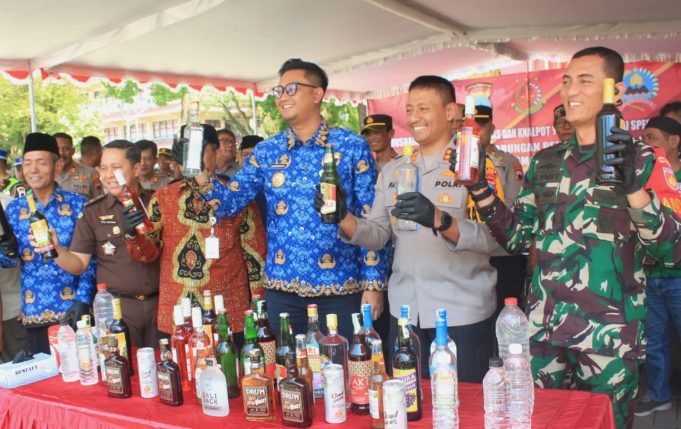 Forkopimda Klaten Musnahkan Miras Dan Knalpot Bising, Wujud Nyata Komitmen Jaga Kamtibmas