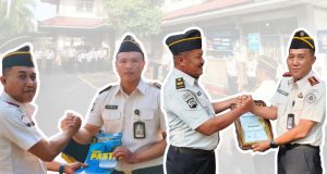 Apresiasi Dedikasi, Kalapas Klaten Sematkan Tanda Kenaikan Pangkat Serta Berikan Reward Kepada Pegawai.