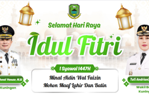 BUPATI DAN WAKIL BUPATI KUNINGAN MENGUCAPKAN SELAMAT HARI RAYA IDUL FITRI 1447 H