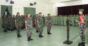 Dandim 0723/Klaten Pimpin Upacara Kenaikan Pangkat Prajurit Periode 1 April 2026