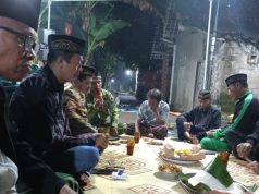 Babinsa Koramil 12/Manisrenggo Bersama Pemerintah Desa Dan Warga Gelar Tirakat Kelancaran Pembangunan Jembatan Garuda