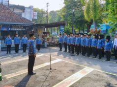 Perkuat Jiwa Korsa, Pegawai Lapas Klaten Kenakan Seragam Korpri Dalam Apel Kesadaran Nasional.