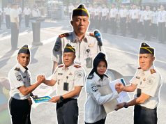 Apresiasi Atas Dedikasi, Kalapas Klaten Pimpin Apel Pagi Sekaligus Sematkan Tanda Kenaikan Pegawai