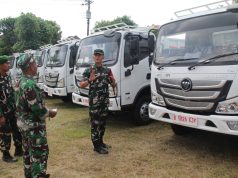 Kendaraan Truk Koperasi Merah Putih Tiba, Dandim Klaten Tinjau Armada Pastikan Kondisi Prima