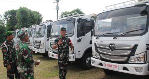 Kendaraan Truk Koperasi Merah Putih Tiba, Dandim Klaten Tinjau Armada Pastikan Kondisi Prima