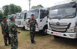 Kendaraan Truk Koperasi Merah Putih Tiba, Dandim Klaten Tinjau Armada Pastikan Kondisi Prima