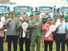 Kodim Klaten Bersama Forkopimda Serahkan 90 Truk Dan 180 Kendaraan Roda Tiga, Perkuat Koperasi Desa Merah Putih Di Klaten