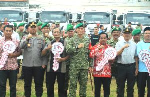 Kodim Klaten Bersama Forkopimda Serahkan 90 Truk Dan 180 Kendaraan Roda Tiga, Perkuat Koperasi Desa Merah Putih Di Klaten